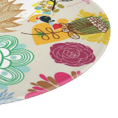 Floral patroon in retro-stijl snijplank (Hoek)