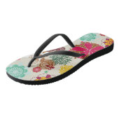 Floral patroon in retro-stijl teenslippers (Schuin)