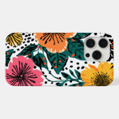 Floral patroon iPhone hoesje (Achterkant horizontaal)