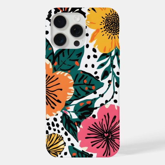 Floral patroon iPhone hoesje (Achterkant)