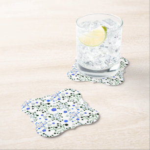Floral patroon kartonnen onderzetters