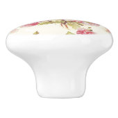 Floral patroon keramische knop (Zijkant)