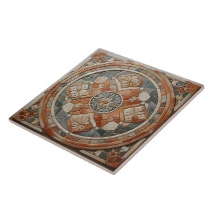 Floral Patroon Keramische Tegel Design Tegeltje