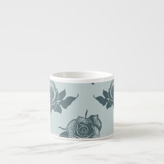 Floral patroon met roos espresso kop (Voorkant)