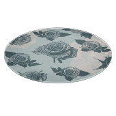 Floral patroon met roos snijplank (Hoek)