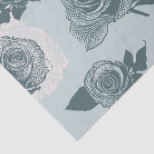 Floral patroon met roos tissuepapier (Detail)