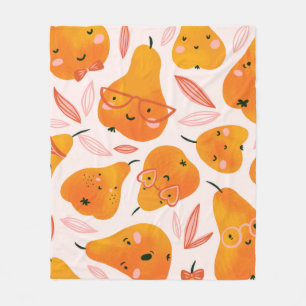 Floral patroon met witte orchideeën, geïsoleerd op fleece deken