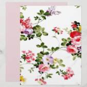 Floral Patroon origami paper (Voorkant / Achterkant)