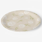 Floral patroon papieren bordje (Gekanteld)