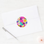 Floral patroon ronde sticker (Envelop)