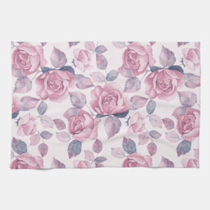 Floral patroon.  rozen theedoek