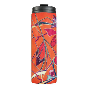 Floral patroon thermosbeker