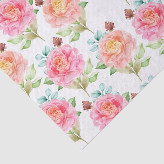 Floral patroon tissuepapier (Detail)