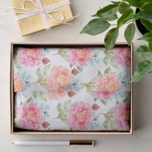 Floral patroon tissuepapier (Geschenk)