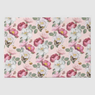 Floral patroon tissuepapier
