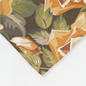  Floral patroon van gele rozen Fleece Deken (Hoek)