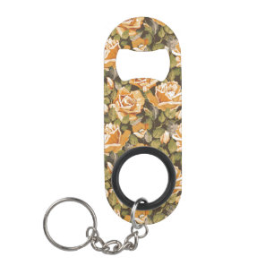  Floral patroon van gele rozen Mini Flessenopener