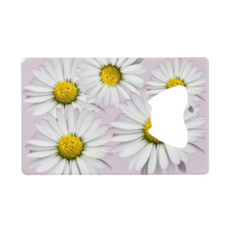 Floral patroon van witte en gele maissoorten kredietkaart flessenopener