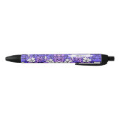 Floral patroon zwarte inkt pen (Bodem)