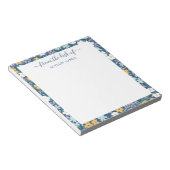 Floral Patroongrens van het bureau van Notitieblok (Schuin)