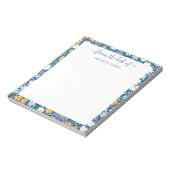 Floral Patroongrens van het bureau van Notitieblok (Gedraaid)