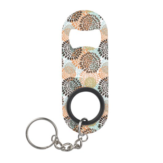 Floral Pattern 10 Sleutelhanger Flessenopener (Voorkant)