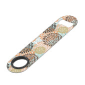 Floral Pattern 10 Speed Flessenopener (Achterkant Gekanteld)