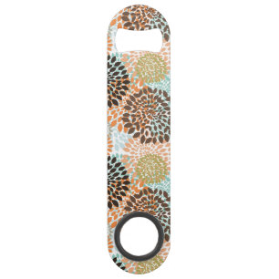 Floral Pattern 10 Speed Flessenopener