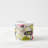 Floral Pattern 11 Espresso Kop (Voorkant)