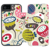 Floral Pattern 11 Incipio iPhone Portemonnee Hoesje (Agenda Open)