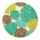 Floral Pattern 11 Keramische Knop (Voorkant)