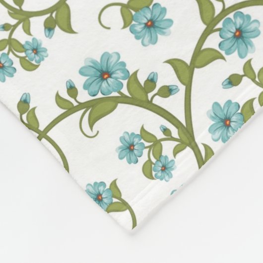 Floral Pattern 12 Fleece Deken (Hoek)