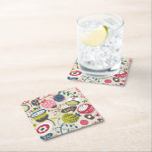 Floral Pattern 12 Vierkante Kartonnen Onderzetter (Insitu)