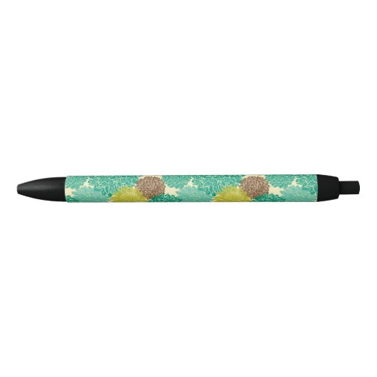 Floral Pattern 12 Zwarte Inkt Pen (Voorkant)