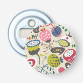 Floral Pattern 13 Button Flesopener (Voorkant)