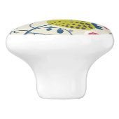 Floral Pattern 14 Keramische Knop (Zijkant)