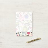 Floral Pattern 14 Post-it® Notes (Op bureau)