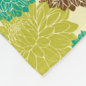 Floral Pattern 2 Fleece Deken (Hoek)