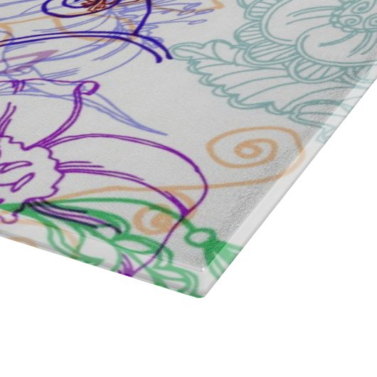 Floral Pattern 3 Snijplank (Hoek)