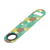 Floral Pattern 3 Speed Flessenopener (Achterkant Gekanteld)
