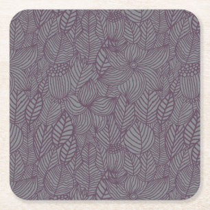 Floral Pattern 3 Vierkante Kartonnen Onderzetter