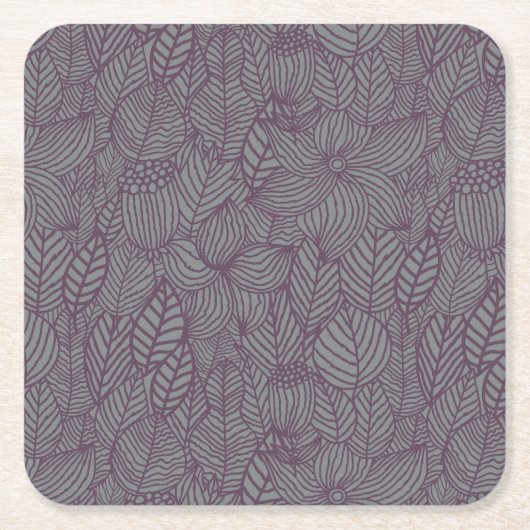 Floral Pattern 3 Vierkante Kartonnen Onderzetter (Voorkant)