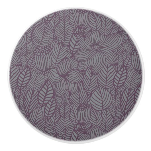 Floral Pattern 4 Keramische Knop (Voorkant)