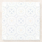 Floral Pattern 5 Glazen Onderzetter (Achterkant)