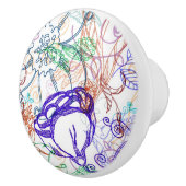 Floral Pattern 5 Keramische Knop (Rechts)