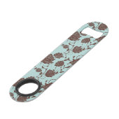 Floral Pattern 5 Speed Flessenopener (Achterkant Gekanteld)