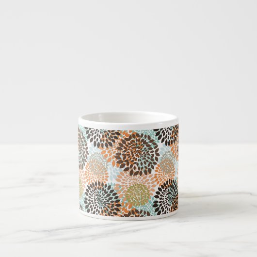 Floral Pattern 7 Espresso Kop (Voorkant)