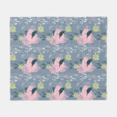 Floral Pattern 8 Fleece Deken (Voorkant (Horizontaal))