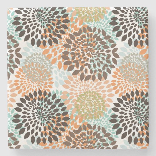 Floral Pattern 8 Stenen Onderzetter (Voorkant)