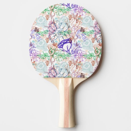 Floral Pattern 8 Tafeltennisbatje (Voorkant)